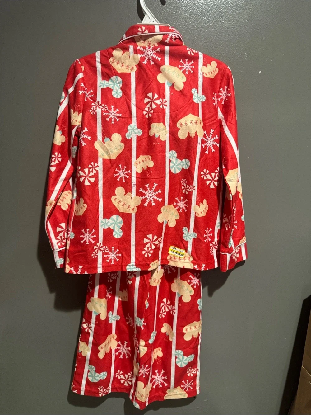 Disney Red Mickey Holiday Print Two-Piece Pajama Set
